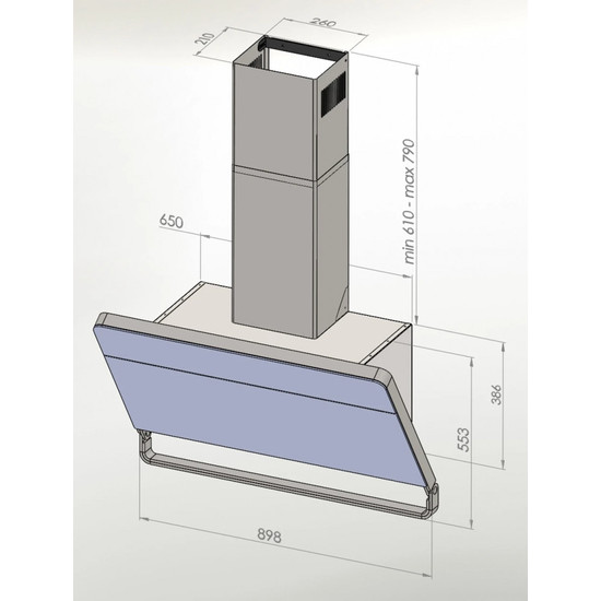Ciarko Design ILLUMIA fehér fali páraelszívó