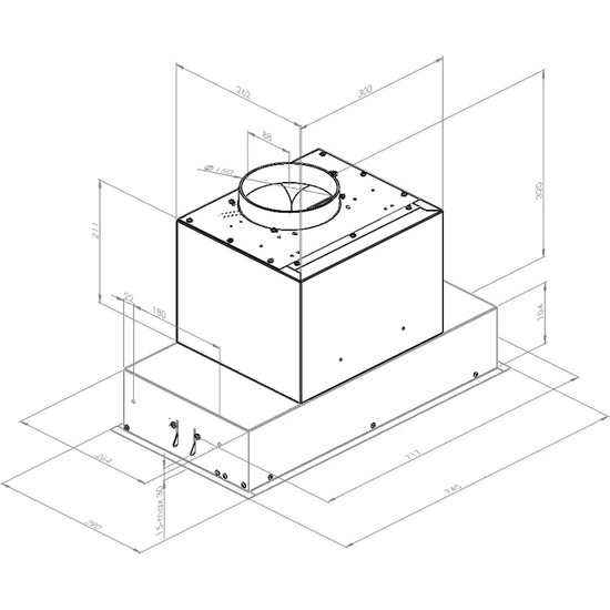Ciarko Design Su Mini 74 cm fehér üveg beépíthető páraelszívó