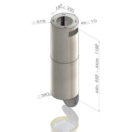 Ciarko Design Tubus W Inox sziget páraelszívó Ciarko Design Tubus W Inox sziget páraelszívó