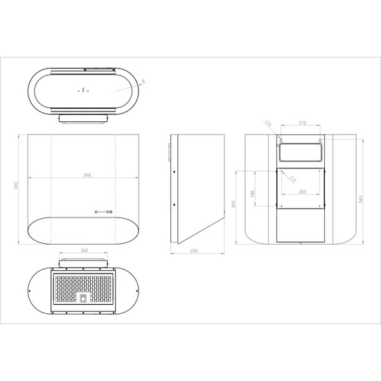 Ciarko Design MONO W 90 cm zöld sziget páraelszívó