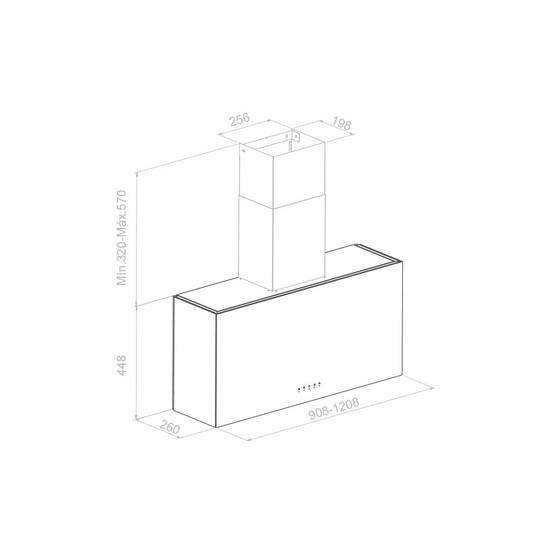 Pando P-746/90 IX-DEKTON LAURENT fali páraelszívó Pando P-746/90 IX-DEKTON LAURENT fali páraelszívó