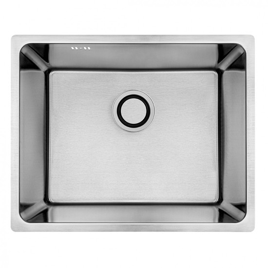 Laveo ADEN egymedencés mosogató, szálcsiszolt inox