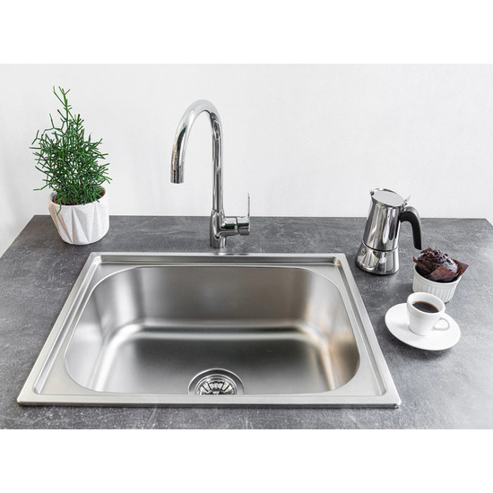 Laveo ORION 1M egymedencés mosogató, inox K.