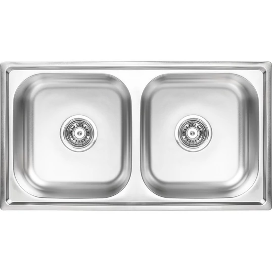 LAVEO STANDARD kétmedencés inox mosogató szifonnal