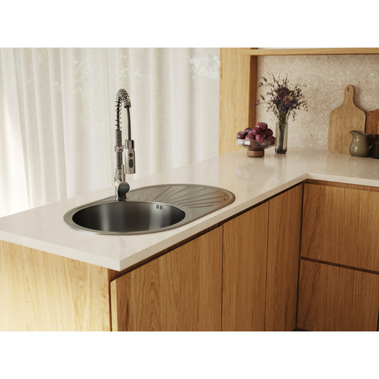 Laveo NORMAL MINI inox csepptálcás mosogató szifonnal