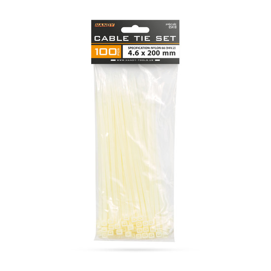 Vezetékkötegelő 200 x 4,6 mm Áttetsző 100db/csom