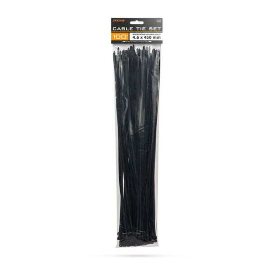 Vezetékkötegelő 450 x 4,6 mm Fekete 100db/csom Vezetékkötegelő 450 x 4,6 mm Fekete 100db/csom