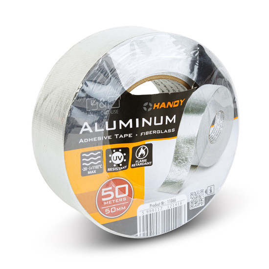 Alumínium ragasztószalag - üvegszálas - akril - 50 m x 50 mm - 150 mikron - lángálló Alumínium ragasztószalag - üvegszálas - akril - 50 m x 50 mm - 150 mikron - lángálló