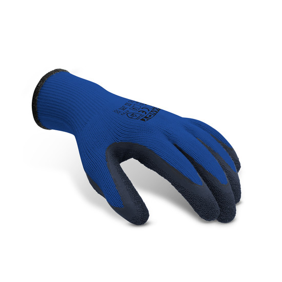 Poliészter kesztyű latex bevonattal XL-méret 12 pár / csomag
