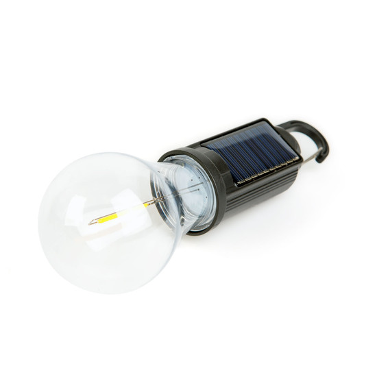 Akasztható szolár lámpa - villanykörte alakú - USB-C - 100 lumen - 400 mAh Akasztható szolár lámpa - villanykörte alakú - USB-C - 100 lumen - 400 mAh