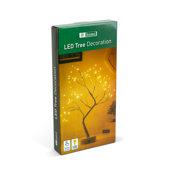 LED-es asztali fa dekoráció - melegfehér - érintőgombos, elemes, USB-s LED-es asztali fa dekoráció - melegfehér - érintőgombos, elemes, USB-s