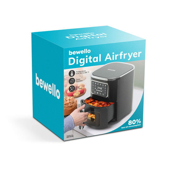 Olaj nélküli fritőz - 220-240 V - 1450W - 5 L - érintőgombos Olaj nélküli fritőz - 220-240 V - 1450W - 5 L - érintőgombos