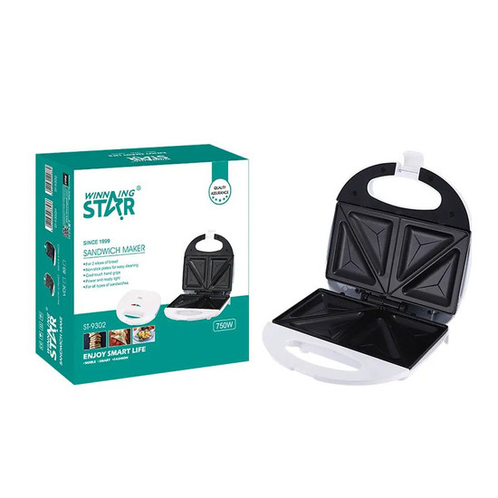 WinningStar - Tapadásmentes melegszendvics sütő - 750 W WinningStar - Tapadásmentes melegszendvics sütő - 750 W