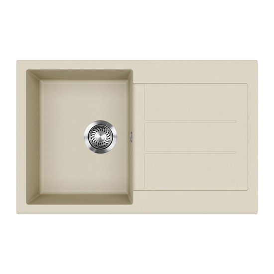 EVIDO Cubo 45S gránit mosogató, 780 x 500 mm, bézs