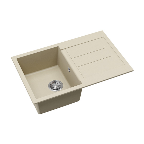 EVIDO Cubo 45S gránit mosogató, 780 x 500 mm, bézs