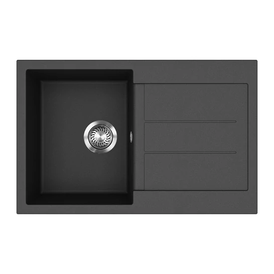 EVIDO Cubo 45S gránit mosogató, 780 x 500 mm,  antracit