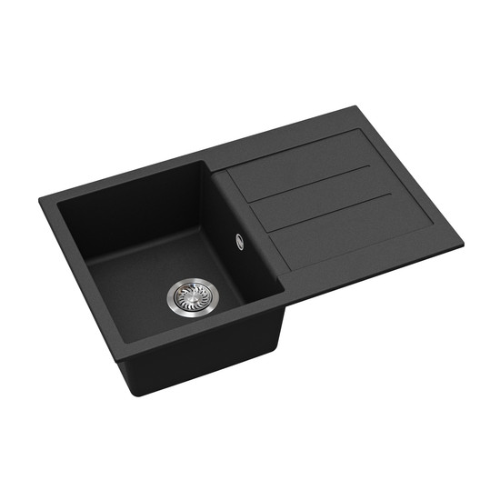 EVIDO Cubo 45S gránit mosogató, 780 x 500 mm, antracit