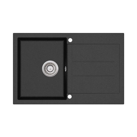 EVIDO Cubo 45S gránit mosogató, 780 x 500 mm, antracit