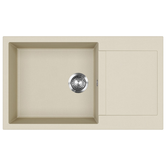 EVIDO Cubo XL 6S compact gránit mosogató, 860 x 500 mm, bézs