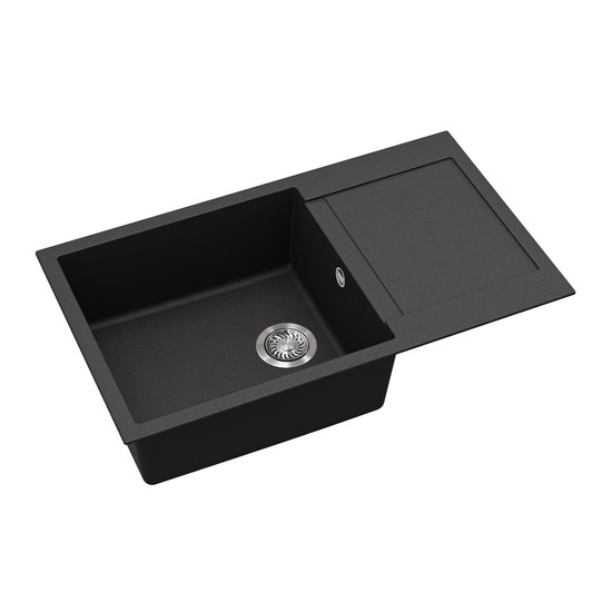 EVIDO Cubo XL 6S compact gránit mosogató, 860 x 500 mm, antracit