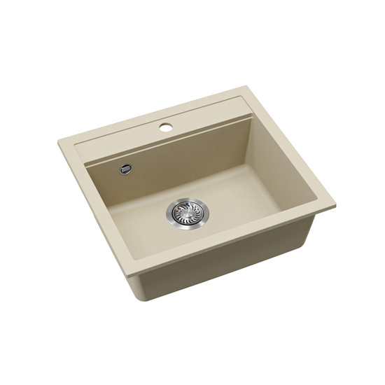EVIDO Quadro 6 gránit mosogató, 562 x 510 mm, bézs