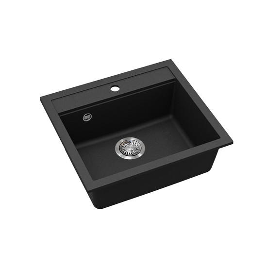 EVIDO Quadro 6 gránit mosogató, 562 x 510 mm, antracit
