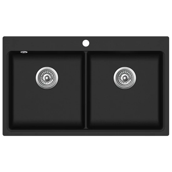EVIDO Quadro 9 gránit mosogató, 860 x 510 mm, antracit