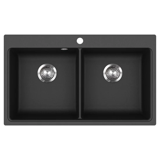 EVIDO QUADRO 9 gránit mosogató, 860 x 510 mm, antracit