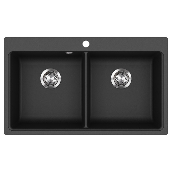 EVIDO Quadro 9 gránit mosogató, 860 x 510 mm, antracit