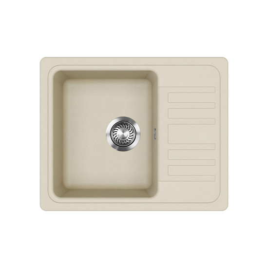 EVIDO Home 45S compact gránit mosogató, 575 x 460 mm, bézs
