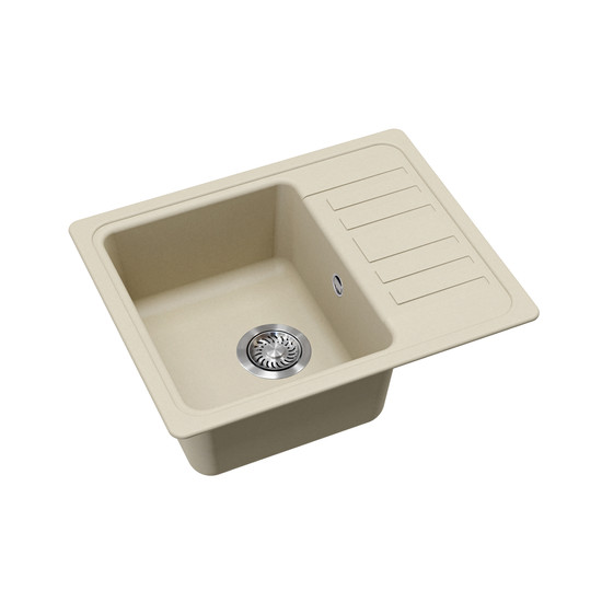 EVIDO Home 45S compact gránit mosogató, 575 x 460 mm, bézs