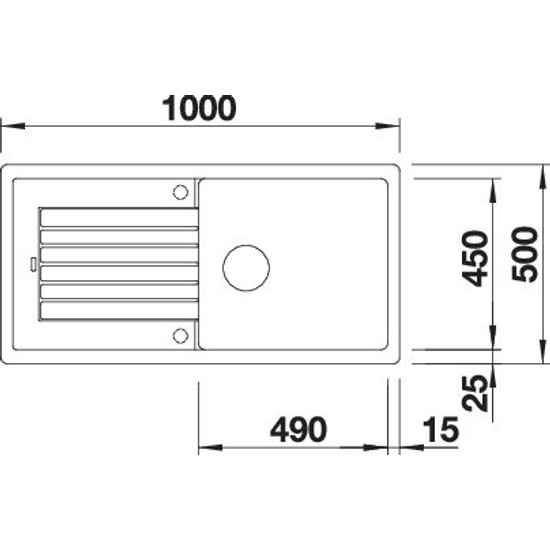 Mosogató Blanco ZIA XL 6 S antracit exc.nélkül