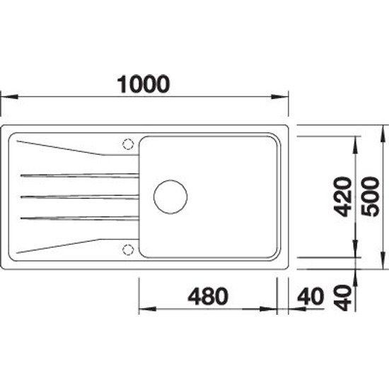 Mosogató Blanco SONA XL 6 S palaszürke exc.n.