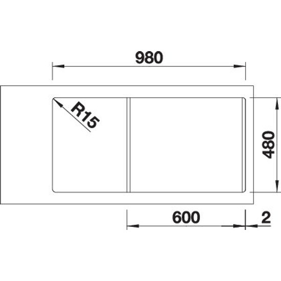 Mosogató Blanco SONA XL 6 S palaszürke exc.n.