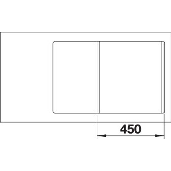 Mosogató Blanco AXIA III 45S-F alumetál üveg tartozék