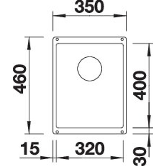 Mosogató Blanco SUBLINE 320-U antracit exc.n. Mosogató Blanco SUBLINE 320-U antracit exc.n.