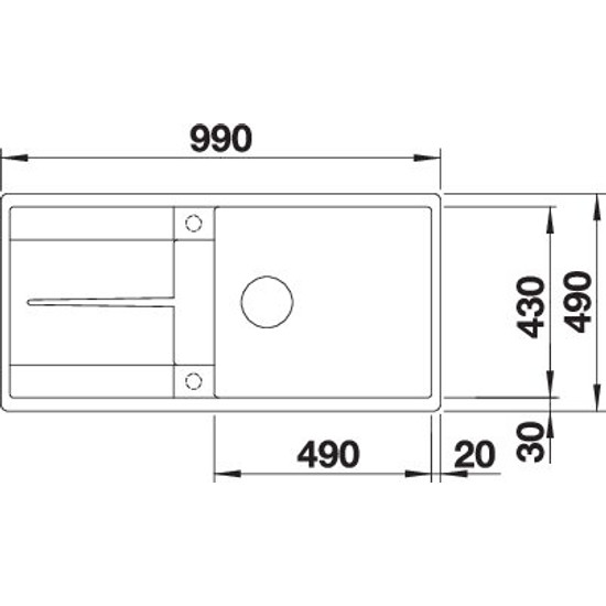 Mosogató Blanco METRA XL 6S-F fekete exc.