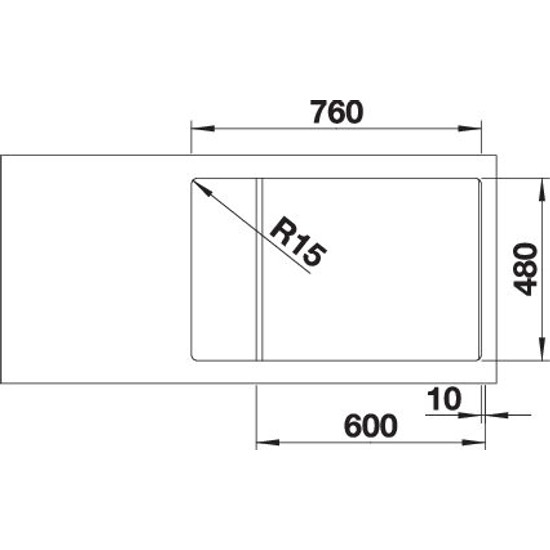 Blanco ZIA XL 6 S C fekete exc.n.