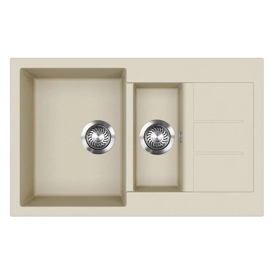 EVIDO CUBO 6 S Compact gránit mosogató, 800 x 500 mm, bézs