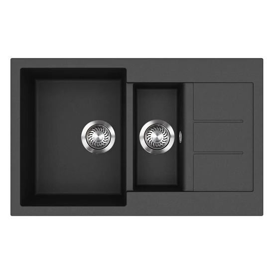 EVIDO CUBO 6 S Compact gránit mosogató, 800 x 500 mm, antracit
