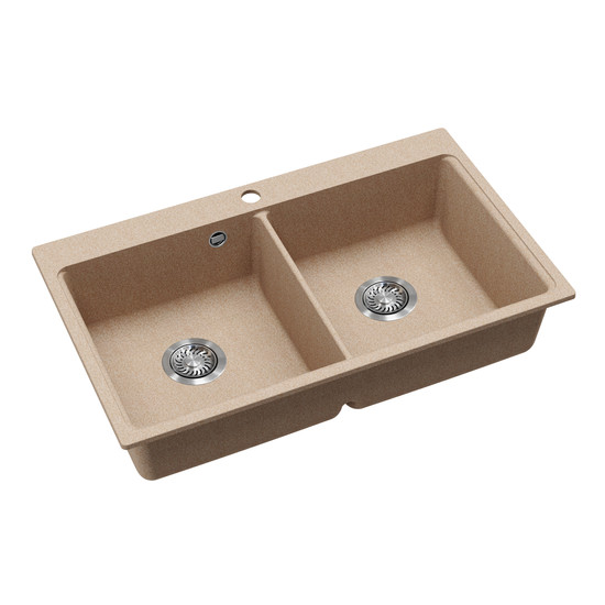 EVIDO Quadro 9 gránit mosogató, 860 x 510mm, avena