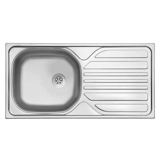 EVIDO BASIC natúr rozsdamentes acél mosogató, 860 x 435 mm