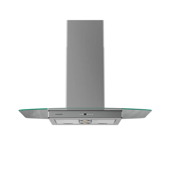 SILVERLINE 4240 MIDNIGHT ISOLA páraelszívó,sziget,90cm,inox/üveg