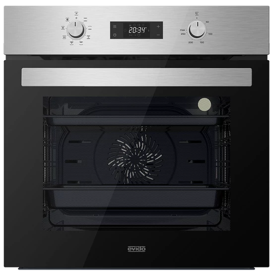 EVIDO LEVEL 60X beépíthető sütő, multifunkciós, 60 cm, inox/fekete üveg