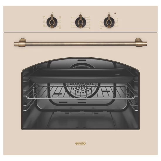 EVIDO RUSTIC-O 60C légkeveréses sütő, grill ,analóg,bézs/bronz