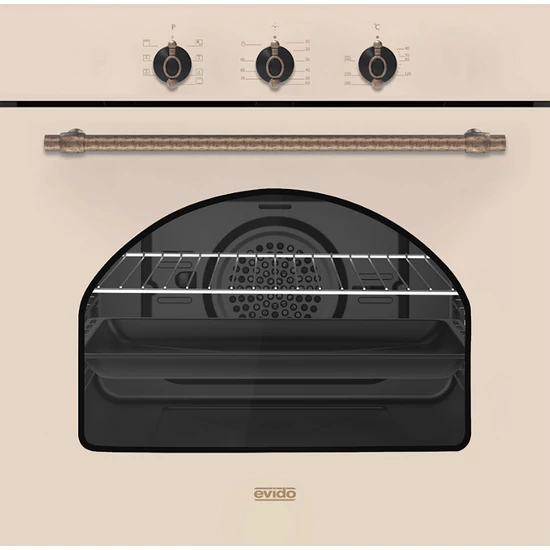 EVIDO RUSTIC-O 60C légkeveréses sütő, grill ,analóg,bézs/bronz