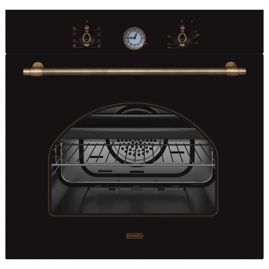 EVIDO RUSTIC-O 6AA multifunkciós sütő,analóg,antracit/bronz