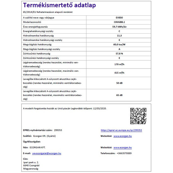 EVIDO REFLEX 60B vertikális páraelszívó,60cm, fekete üveg EVIDO REFLEX 60B vertikális páraelszívó,60cm, fekete üveg