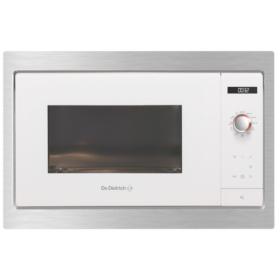 De Dietrich beépíthető mikrohullámú sütő, 26 l, 2 automatikus sütőfunkció, LCD kijelző, fehér