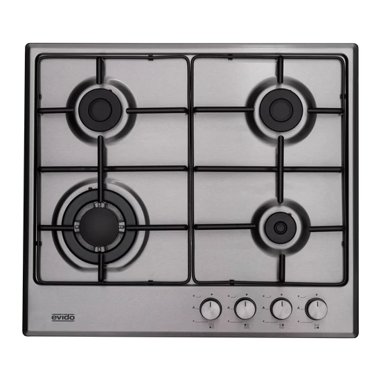 EVIDO VALEO 60FX gáz főzőlap,inox,WOK